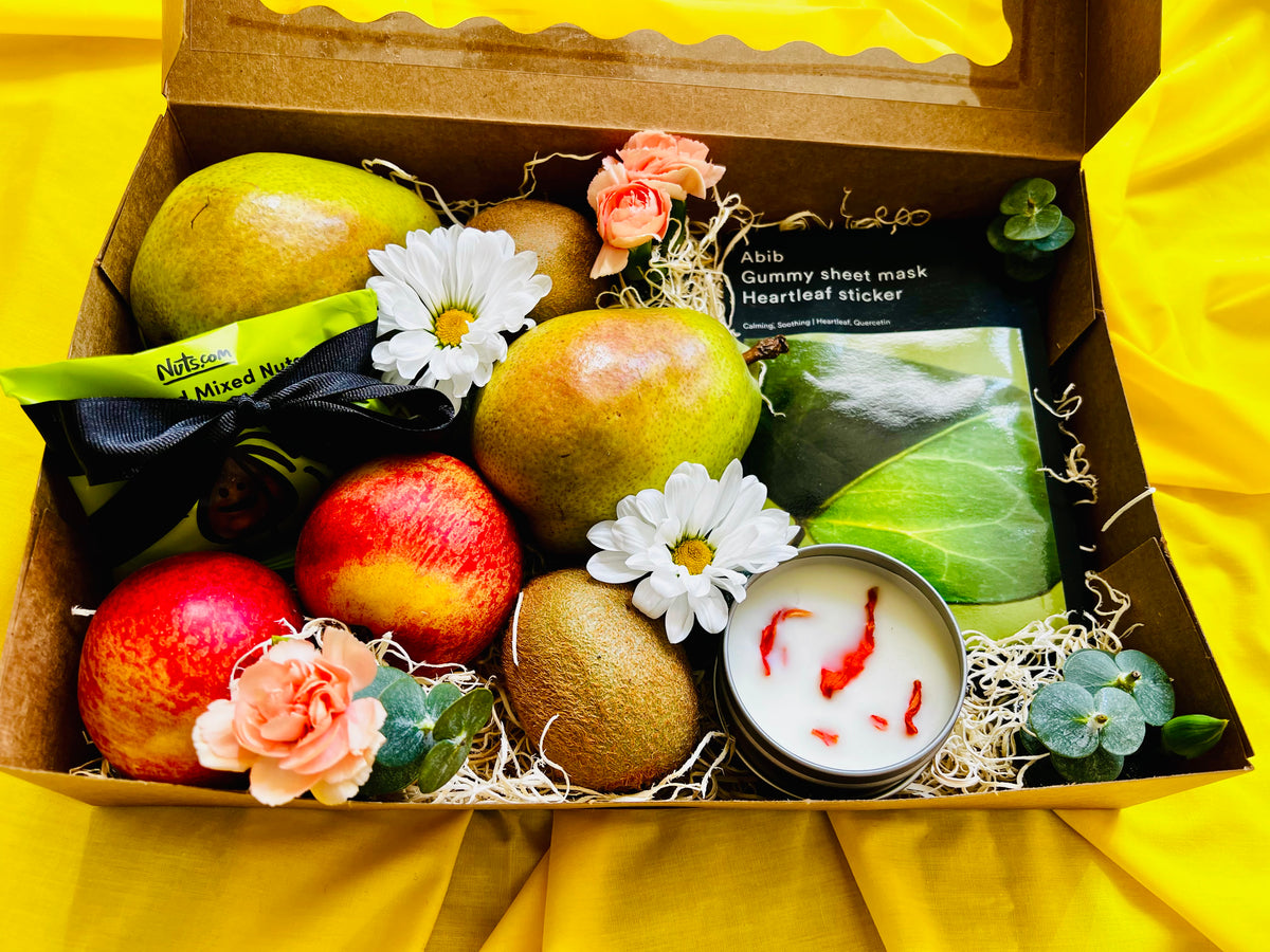 Peaceful Peach Fruit & Floral Box