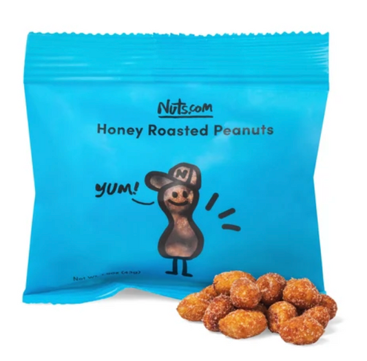 Honey Roasted Peanuts – 1.5oz Single Serve Bag