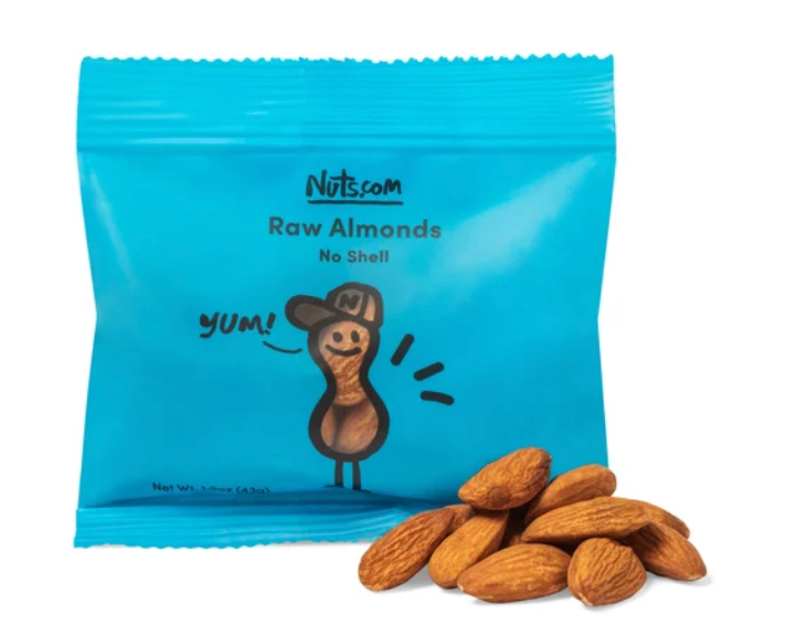 Raw Almonds (No Shell) – 1.5oz Single Serve Bag